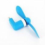 Wholesale Micro USB Android V8V9 Portable Cell Phone Mini Electric Cooling Fan (Blue)